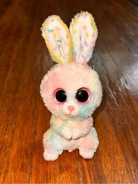 Ty Beanie Boos Bubby the Tie Dyed Easter Bunny 6" Stuffed Plush Toy